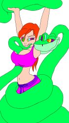 breasts cleavage coils colorrings dangerouspython2 femsub happy_trance hypnotic_eyes kaa_eyes lip_biting red_hair snake sportswear rating:Questionable score:27 user:shadowheart45