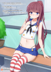 altered_perception cosplay female_only hifumi_(new_game) kantai_collection looking_at_viewer new_game! ponytail school_uniform shimakaze_(kantai_collection) skirt solo text thighhighs thong unaware vahn_yourdoom rating:Safe score:109 user:vahn_yourdoom