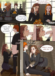 blush comic cum cum_in_mouth dialogue empty_eyes expressionless fellatio femsub ginny_weasley harry_james_potter harry_potter_(series) heavy_eyelids hermione_granger long_hair magic penis ron_weasley school_uniform stormfeder text trigger rating:Explicit score:130 user:Mesmer