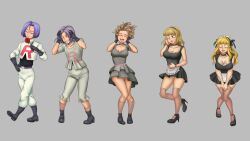  before_and_after blonde_hair blue_hair femsub james maid malesub nintendo pokemon pokemon_(anime) rezuban sequence tagme transformation transgender  rating:safe score: user:darktsubaki