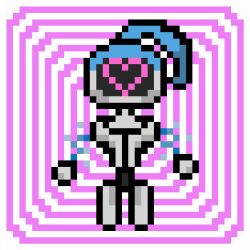 alecia_(thebests) blue_hair female_only heart heart_eyes original pixel_art robot robot_girl spiral symbol_in_eyes tech_control thebests rating:questionable score: user:thebests