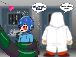 blush capcom coils dr_light male_only malesub megaman megaman_(series) open_mouth ring_eyes robot snake text thescaletrain viper_woman_(thescaletrain) rating:Questionable score:27 user:Sleepyhead97
