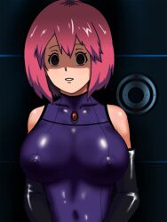 breasts empty_eyes erect_nipples femsub gloves large_breasts latex opera_gloves original red_hair short_hair solo strings_(artist) rating:Questionable score:28 user:TheGoodShank