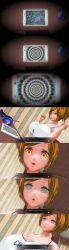 3d absurdres breasts cleavage comic custom_maid_3d_2 dialogue empty_eyes expressionless female_only femsub huge_breasts hypnotic_screen kamen_writer_mc large_breasts orange_eyes orange_hair ponytail rika_(made_to_order) screenshot solo spiral_eyes surprised symbol_in_eyes tech_control text translated rating:Questionable score:19 user:Amazingbrahjr