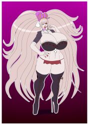 bimboannon bimbofication blonde_hair breasts choker crown dangan_ronpa eyeshadow female_only femsub happy_trance high_heels huge_breasts jewelry junko_enoshima large_lips lipstick long_nails makeup red_lipstick smile tie twintails very_long_hair rating:Questionable score:23 user:butterball