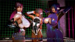 3d arms_above_head breasts brown_hair corruption crotch_cutout dead_source femsub heart_eyes honey_select_2 huge_breasts hypnotic_accessory japanese_text long_hair mizuki_shiranui mizuki_yukikaze multiple_girls multiple_subs open_mouth ponytail posing purple_hair rinko_akiyama small_breasts symbol_in_eyes taimanin_(series) taimanin_yukikaze tech_control text translation_request rating:Questionable score:1 user:VortexMaster