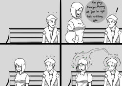 absurdres comic dialogue english_text femsub glowing glowing_eyes greyscale magic maledom mute_(nexus_light) nexus_light original short_hair text rating:Safe score:46 user:Nexus_Light