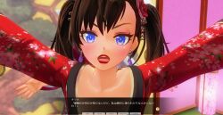 3d blue_eyes brown_hair dialogue female_only kamen_writer_mc mc_trap_town multiple_girls screenshot text translated twintails rating:Questionable score:6 user:Amazingbrahjr