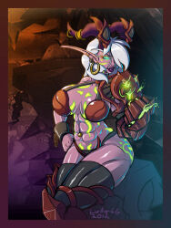 breasts corruption horns large_breasts lurkergg muscle_girl night_elf piercing possession tattoo warcraft western world_of_warcraft rating:questionable score: user:mesmer