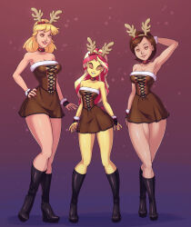 absurdres blonde_hair bonkers boots breasts brown_hair christmas cleavage disney equestria_girls female_only femsub happy_trance helen_parr large_breasts lipstick milf miranda_wright multicolored_hair multiple_girls my_little_pony reindeer short_hair spiral_eyes sunset_shimmer symbol_in_eyes the_incredibles western yellow_skin zelamir rating:Questionable score:189 user:daveyboysmith9