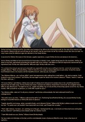 absurdres aliensdideverything_(manipper) blush breasts caption cleavage code_geass female_only femdom femsub long_hair manip orange_hair shirley_fenette text whitewash_eyes yuri rating:Questionable score:9 user:aliensdideverything