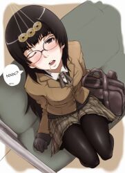 black_hair coin dazed drool female_only femsub glasses gloves long_hair manip one_eye_open open_mouth pendulum pompom_(manipper) school_uniform text thighhighs rating:Safe score:112 user:PomPom