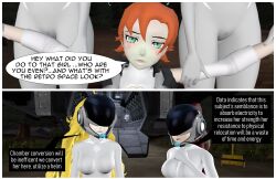 3d absurdres collar comic female_only femsub graybot nora_valkyrie rwby tech_control tepmarmy text yang_xiao_long rating:Questionable score:8 user:YuriLover2