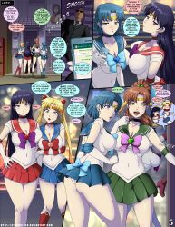 absurdres breasts cleavage comic gloves humor large_breasts multiple_girls opera_gloves sailor_jupiter sailor_mars sailor_mercury sailor_moon sailor_moon_(series) stormfeder text twintails rating:Questionable score:133 user:Detrix