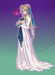 blonde_hair clothed corruption cuffs dress empty_eyes eyeshadow female_only femsub fire_emblem fire_emblem_mystery_of_the_emblem glowing green_eyes hair_band hair_ornament isobe_roll long_hair long_skirt nintendo nyna_(fire_emblem) orb ponytail simple_background solo spiral_background rating:Safe score:3 user:wokeat4am