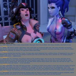 3d blue_hair blue_skin breasts caption dialogue evil_smile female_only femdom femsub hypnotic_accessory long_hair microchip multiple_girls nipples overwatch spllcstr tech_control text tracer widowmaker rating:Explicit score:31 user:Spllcstr