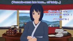 aware black_eyes black_hair clothed dialogue dogdog english_text female_only naruto_(series) shizune solo text rating:Safe score:0 user:Bootyhunter69