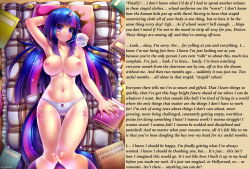 breasts caption caption_only consensual emperpep femsub hawkeye_(writer) horns horse_girl large_breasts long_hair male_pov maledom manip my_little_pony nipples panties pet_play pov pov_dom purple_hair straight-cut_bangs text topless twilight_sparkle underwear rating:Explicit score:43 user:Hawkeye