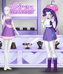 blue_eyes bluebullpen equestria_girls female_only jewelry long_hair my_little_pony open_mouth purple_hair rarity smile text western white_skin rating:Questionable score:51 user:daveyboysmith9