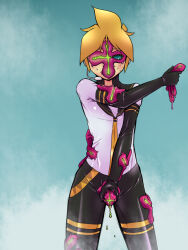  empty_eyes len_kagamine male_only malesub masturbation parasite penis radeon short_hair solo vocaloid  rating:explicit score: user:rutilus