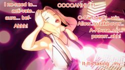 aware blonde_hair brown_eyes clothed dialogue dogdog english_text female_only hypnotic_accessory naruto_(series) necklace one_eye_open resisting smoke solo text tsunade rating:Questionable score:2 user:Bootyhunter69