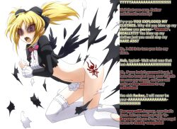 blonde_hair blush bottomless breasts caption clam_curry corruption female_only femsub high_school_dxd jb007_(manipper) maledom manip mittelt tattoo text torn_clothes rating:Questionable score:53 user:Jb007