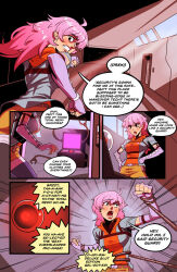 blush comic digi_(digidevi) female_only femsub open_mouth pink_hair shadowrun  text the_deep_groove rating:Questionable score:141 user:savage