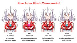 before_and_after electrickronos empty_eyes english_text expressionless femsub hiroko_kuuga_(electrickronos) original text white_hair rating:safe score: user:l12@
