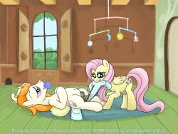  animals_only blue_eyes diaper femdom fluttershy glowing glowing_eyes happy_trance horse hypnotic_accessory malesub multicolored_hair my_little_pony orange_hair pegasus pink_hair smudge_proof wings  rating:questionable score: user:thegoodshank