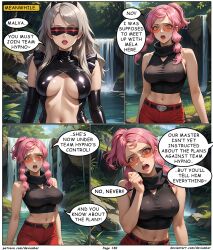 ai_art blonde_hair devianbar dialogue eri_(pokemon) femsub glasses happy_trance large_breasts latex long_hair malva_(pokemon) nintendo pink_hair pokemon short_hair team_flare team_hypno tech_control text visor rating:Questionable score:2 user:Proyecto38