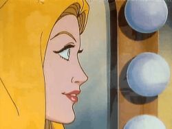 animated animated_gif blonde_hair dazed expressionless femsub ghostbusters happy_trance long_hair robe screencast shrunken_irises smile the_real_ghostbusters western rating:Safe score:43 user:HollyDolly