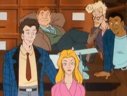 animated animated_gif awakening blonde_hair blue_eyes blush breasts dazed expressionless femsub ghostbusters large_breasts long_hair open_mouth robe screencast shrunken_irises smile the_real_ghostbusters western rating:Safe score:20 user:HollyDolly
