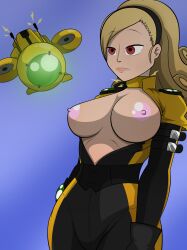 absurdres blonde_hair breasts disguised_hypnotist empty_eyes femsub king_of_fighters lien_neville tagme topless rating:Questionable score:66 user:DisguisedHypnotist