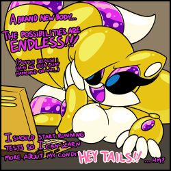 female_only femsub fox_girl frost-locke furry miles_tails_prower robot_girl sonic_the_hedgehog_(series) tech_control text transformation rating:Explicit score:28 user:Oscar044