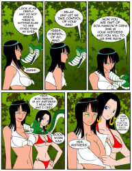 bare_shoulders bikini black_hair boa_hancock breasts cleavage comic disney expressionless femdom femsub happy_trance hypnotic_eyes jimryu kaa kaa_eyes large_breasts long_hair navel nico_robin one_piece short_hair snake standing standing_at_attention text the_jungle_book undressing rating:Questionable score:111 user:hypno