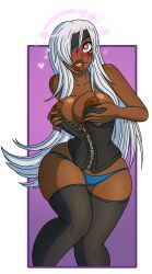 age_regression ana_amari ass_expansion bimbofication breasts corset dark_skin female_only heart heart_eyes holding_breasts large_ass lip_expansion long_hair overwatch solo symbol_in_eyes white_hair wrenzephyr2 rating:Questionable score:119 user:BioYuGi