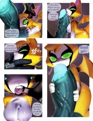 bodyjob bottomless breasts comic deadlocked dust_an_elysian_tail femsub fidget finger_in_mouth green_eyes heart_eyes licking magic maledom nipples nude penis resisting sereth size_difference symbol_in_eyes tagme text topless trigger unaware wet wings rating:Explicit score:32 user:kirbysuper123