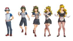  absurdres ash_ketchum before_and_after black_hair blonde_hair femsub hat maid malesub nintendo pokemon pokemon_(anime) pokemon_x_and_y rezuban sequence tagme transformation transgender  rating:safe score: user:darktsubaki