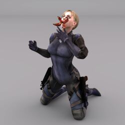 3d before_and_after blonde_hair blue_eyes bobyshal bodysuit capcom corruption drool female_only femsub grey_background jill_valentine kneeling nightmare_fuel open_mouth parasite ponytail resident_evil resident_evil_5 resisting shrunken_irises simple_background solo weapon rating:Safe score:13 user:VortexMaster