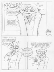 absurdres comic crazycowproductions franklin_fox furry greyscale maledom monochrome original text rating:Safe score:11 user:crazycowproductions