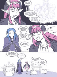 angry blue_hair breasts caster_(fate/stay_night) circe_(fate/grand_order) comic elf_ears fate/grand_order fate_(series) female_only gladiator_sandals humor jackal_ears long_hair majinsfw mashu_kyrielight nitocris_(fate/grand_order) pink_hair ritsuka_fujimaru text wings rating:Questionable score:45 user:majikura