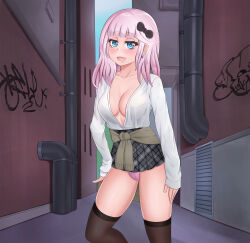 bimbofication breasts femsub fujiwara_chika kaguya-sama_love_is_war long_hair pink_hair redbug straight-cut_bangs rating:Questionable score:52 user:Mattlau04