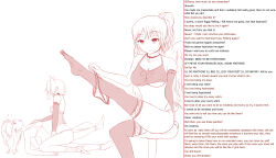 absurdres aima_(zko) alex_(zko) ambiguous_pov barefoot begging blush bottomless bra breasts caption cleavage collar cosplay crystal_(zko) dazed demon_girl empty_eyes expressionless fake_animal_ears feet femdom femsub gladiator_sandals gloves glowing glowing_eyes happy_trance high_heels hypnotic_breasts hypnotized_hypnotist katie_(zko) large_breasts legs lingerie long_hair monster_girl multiple_girls open_mouth opera_gloves original panties pink_eyes ponytail pov pov_sub purple_eyes sex short_hair shorts sketch tail tech_control text thighhighs tongue underboob underwear undressing user_interface webcam wings yuri zko rating:Explicit score:298 user:Zko