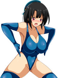black_hair blush boots breasts femsub gloves haigure hat kantai_collection large_breasts leotard open_mouth sansiki03 short_hair takao_(kantai_collection) thigh_boots unhappy_trance rating:Questionable score:26 user:Sleepyhead97