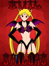absurdres blonde_hair boots comic corruption evil_smile femsub gloves happy_trance jimryu opera_gloves red_eyes sailor_moon sailor_moon_(series) smile text thigh_boots twintails rating:Questionable score:81 user:AngelCam7