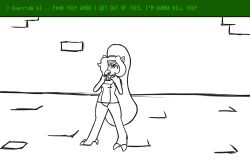 bird_girl collar furry greyscale long_hair non-human_feet original playfulelegy sketch text traditional rating:Questionable score:5 user:TheGoodShank