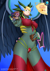 absurdres blonde_hair brain_injection breasts corruption cosplay crimson_(stepfordcrimson) empty_eyes evil_hero_inferno_wing female_only femsub green_eyes large_breasts long_hair looking_at_viewer oo_sebastian_oo original parasite parasite_fusioner pussy_juice text wings yu-gi-oh! yu-gi-oh!_arc-v yu-gi-oh!_gx rating:Questionable score:83 user:StepfordCrimson
