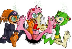 amy_rose barefoot cosmo_the_seedrian drool echidna_girl feet femsub foot_licking furry hedgehog_girl huge_feet jinkslizard licking plant_girl shade_the_echidna sonic_the_hedgehog_(series) spiral_eyes symbol_in_eyes yuri rating:Questionable score:28 user:AngelCam7