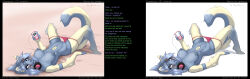 avette_(character) barefoot before_and_after blush bottomless breasts caption cat_girl discolored_nipples erect_nipples eye_roll femsub furry greasyi_(manipper) grey_eyes happy_trance headphones lip_biting lying manip music_player nipples nude original panties piercing short_hair shrunken_irises silver_hair simple_background smile spread_legs tech_control text topless underwear whitewash_eyes wolfy-nail rating:Explicit score:96 user:greasyi