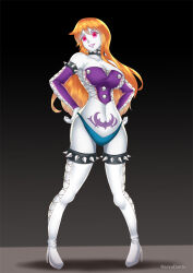 boots breasts cleavage corruption empty_eyes fairy_tail gloves happy_trance haryudanto high_heels large_breasts long_hair midriff nami_(one_piece) one_piece opera_gloves orange_hair pale_skin rock_of_succubus solo studded_collar tattoo thigh_boots thighhighs rating:Questionable score:94 user:TheGoodShank